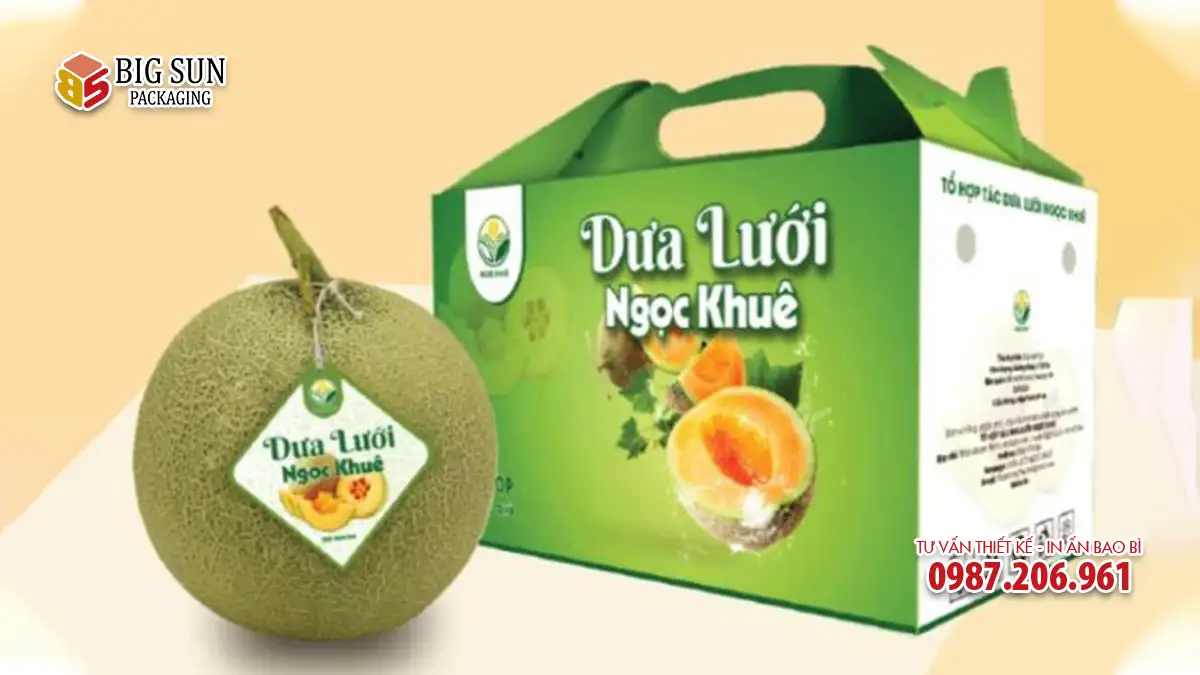 Thùng carton đựng dưa lưới Ngọc Khuê
