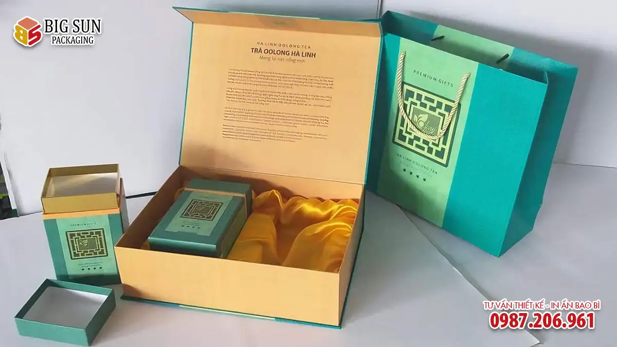 hộp trà được in bằng chất liệu carton lạnh