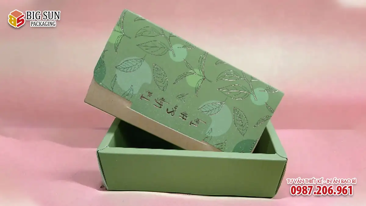 hộp trà được in bằng chất liệu giấy Duplex