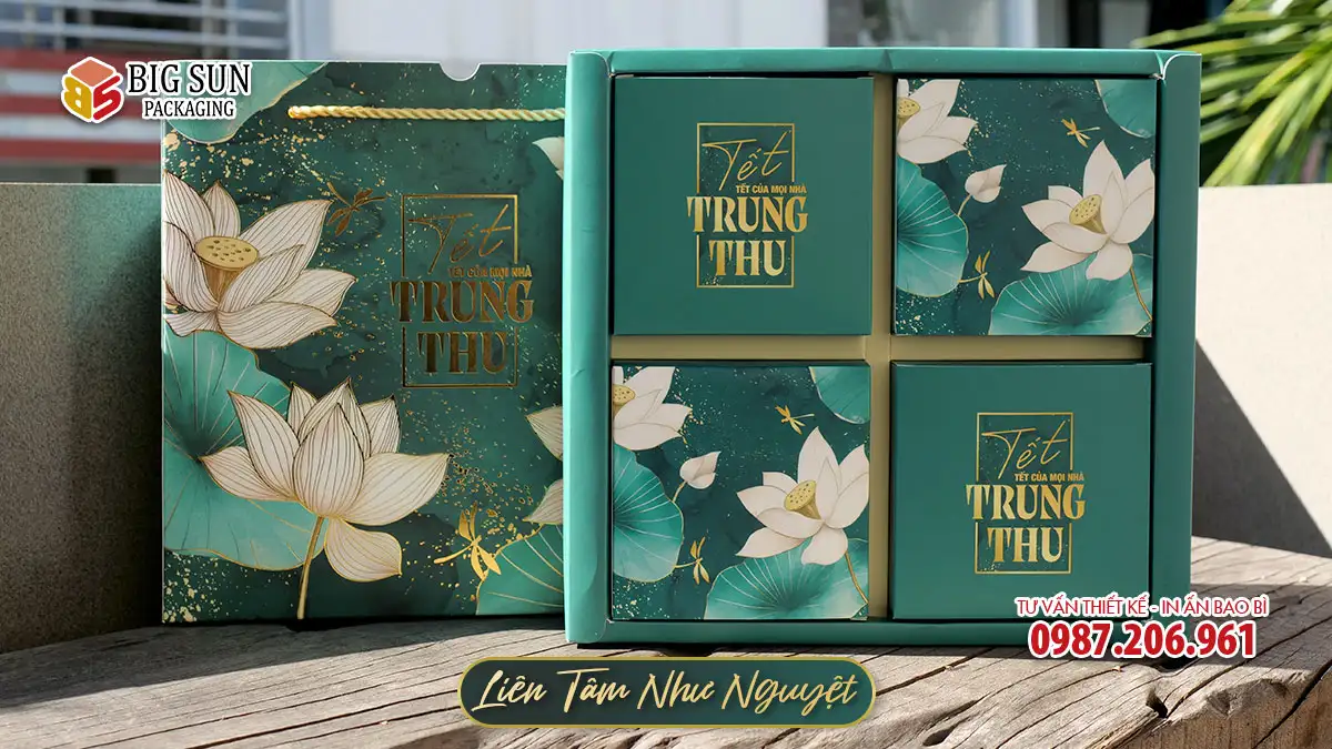 Hộp trung thu bán 2025 sẵn Liên Tâm Như Nguyệt