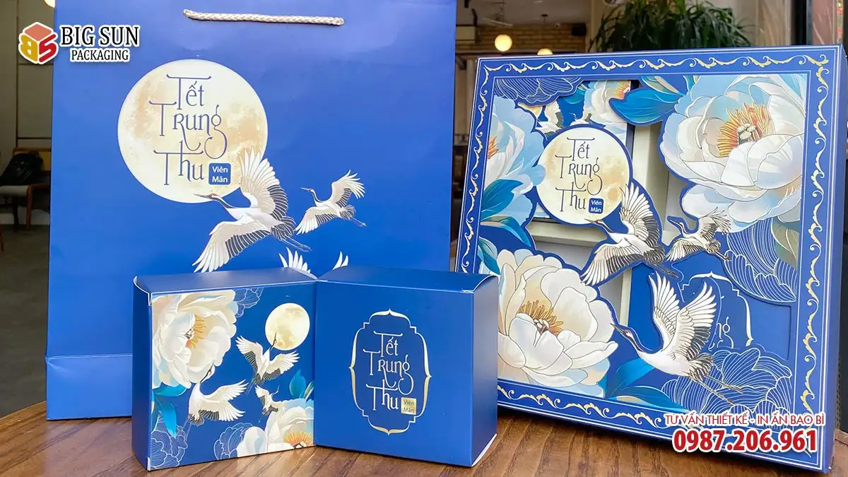 Mẫu hộp bánh trung thu Bạch Liên Minh Nguyệt