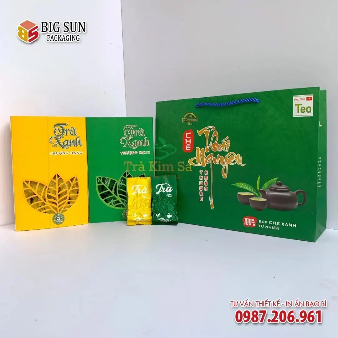 In hộp trà xanh Thái Nguyên