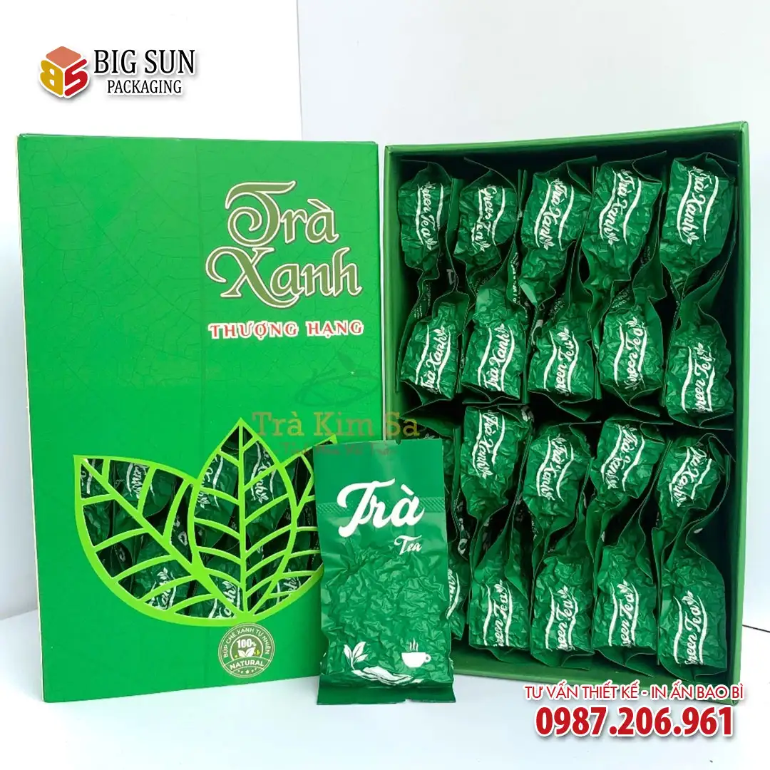 In hộp trà xanh Thái Nguyên