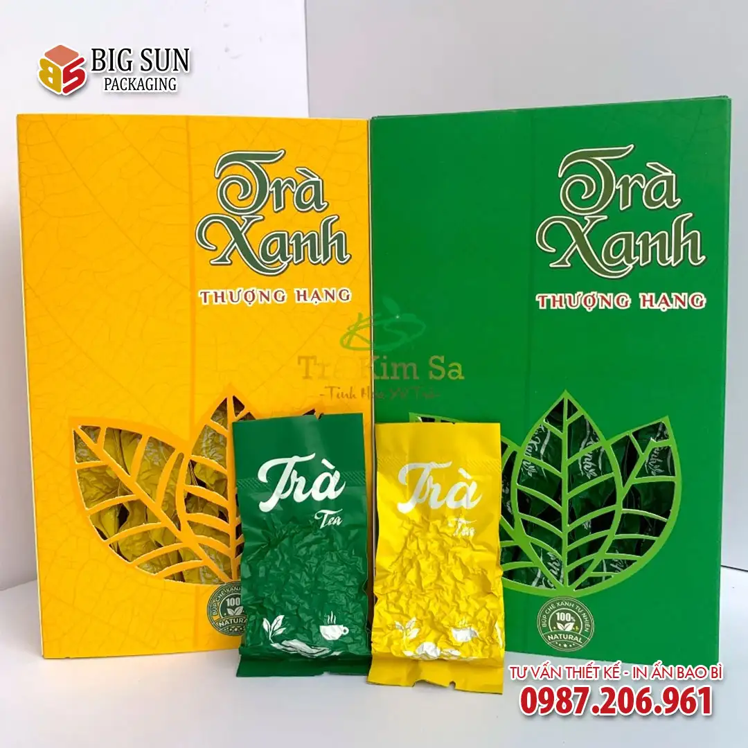 In hộp trà xanh Thái Nguyên