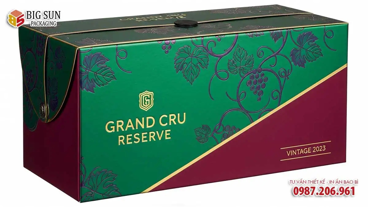 in hộp giấy đựng rượu
