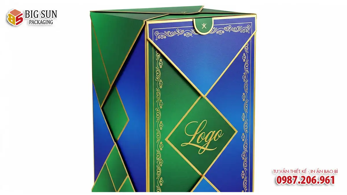 in hộp giấy đựng rượu