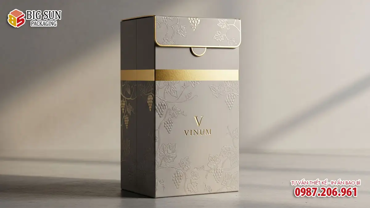 in hộp giấy đựng rượu