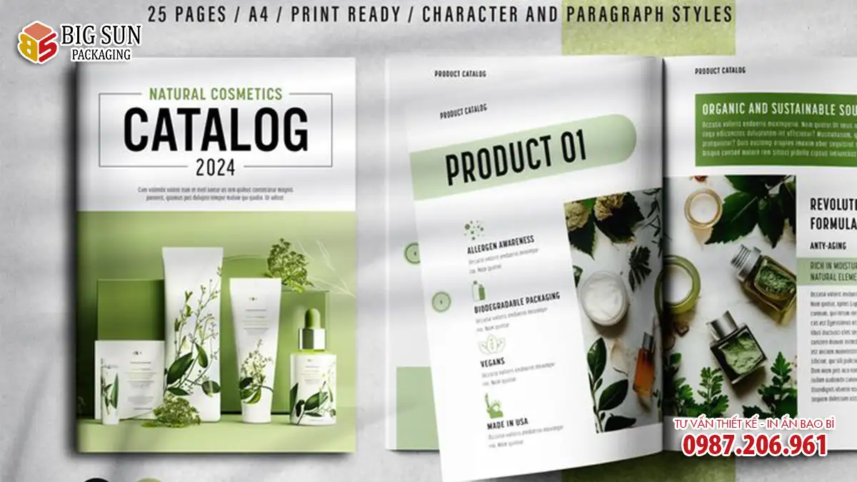 in catalogue mỹ phẩm