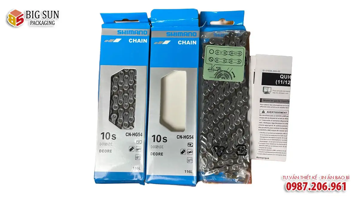 in hộp giấy đựng phụ tùng máy móc