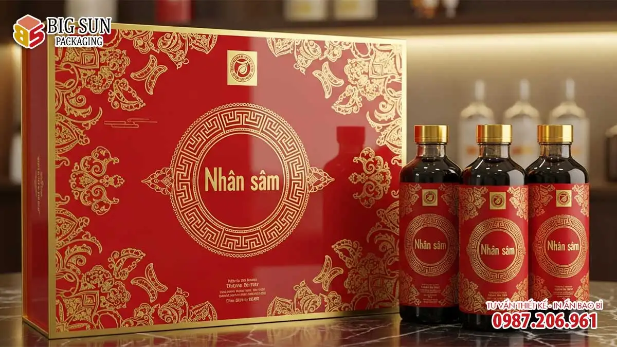 in hộp giấy đựng sâm