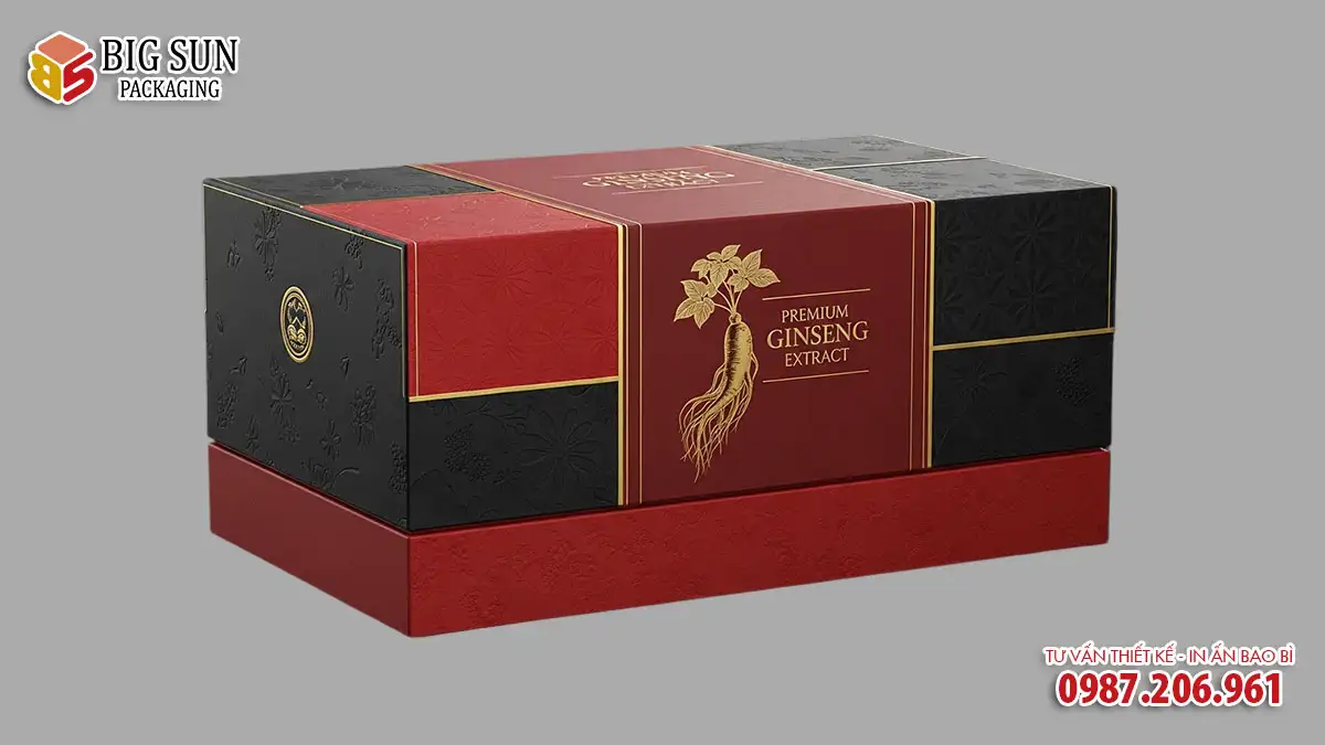 in hộp giấy đựng sâm