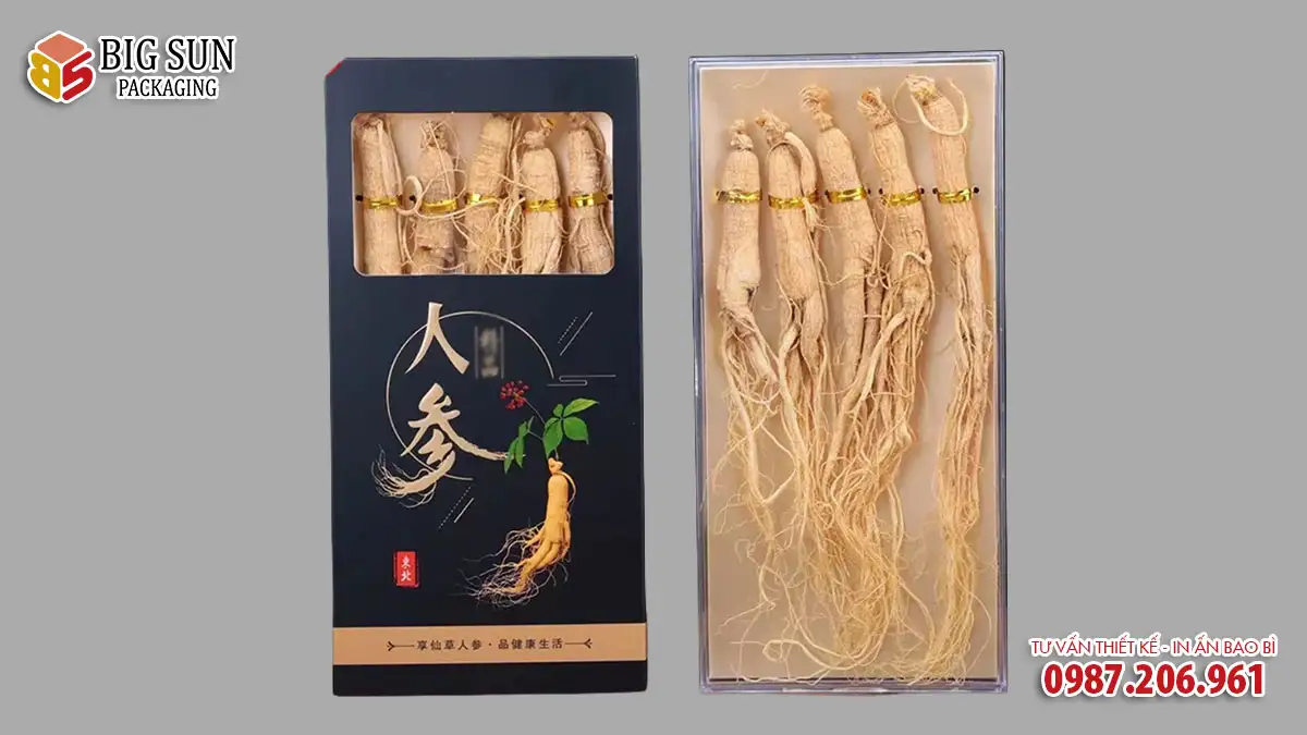in hộp giấy đựng sâm