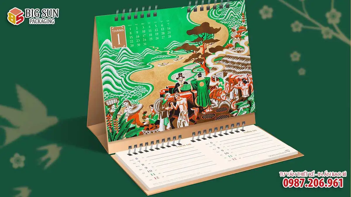 in lịch để bàn