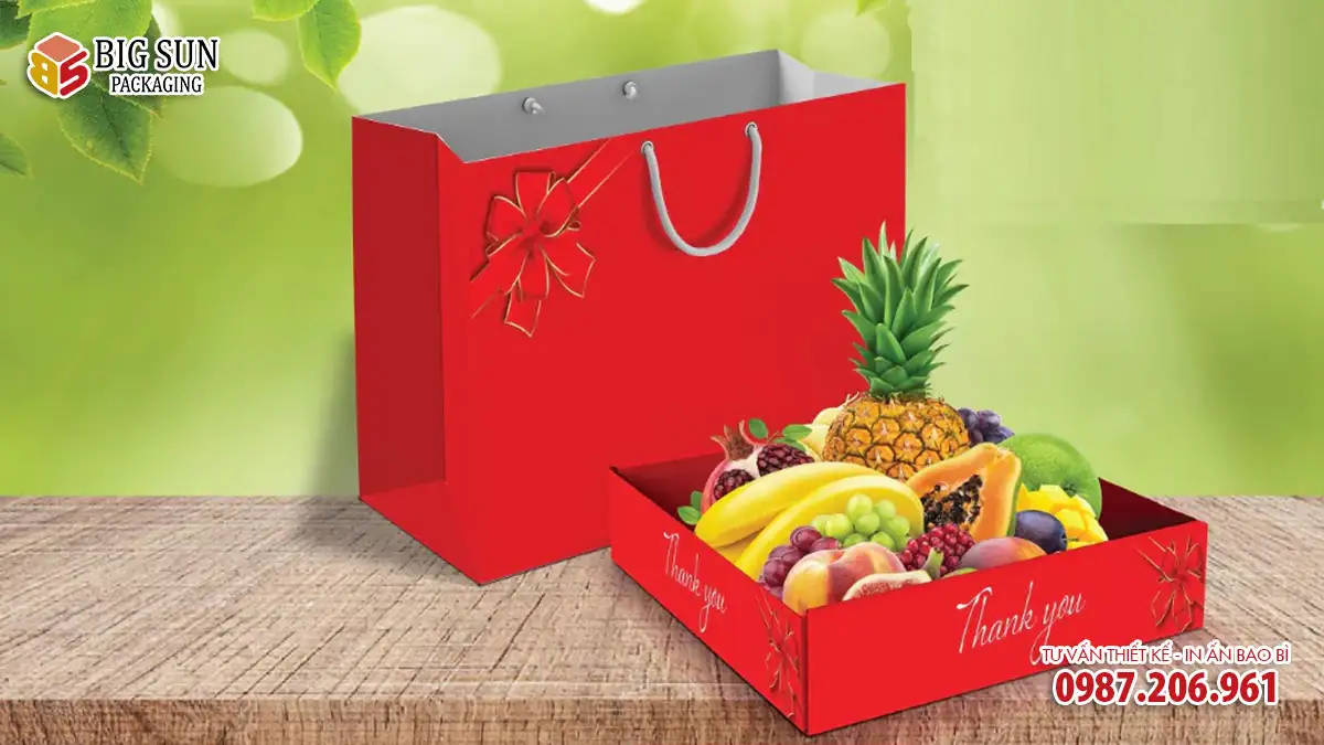 in túi giấy đựng hoa quả