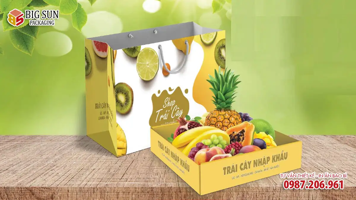 in túi giấy đựng hoa quả