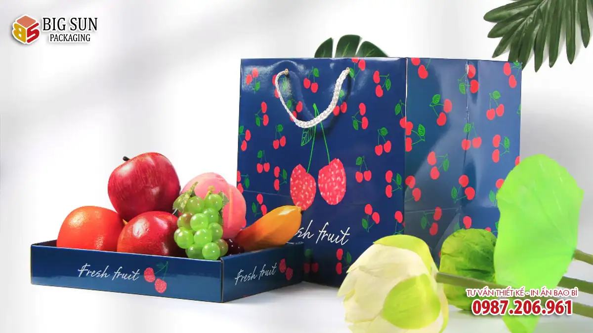in túi giấy đựng hoa quả