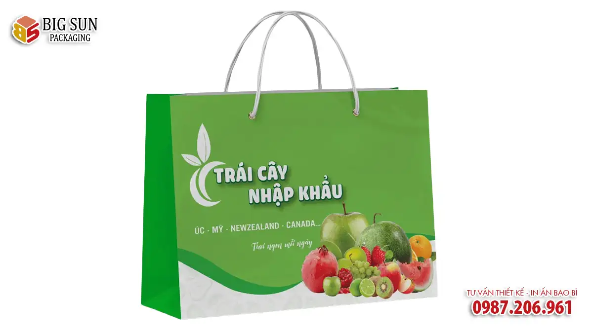 in túi giấy đựng hoa quả