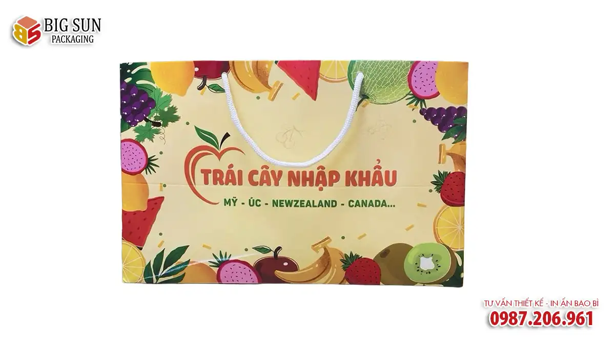 in túi giấy đựng hoa quả