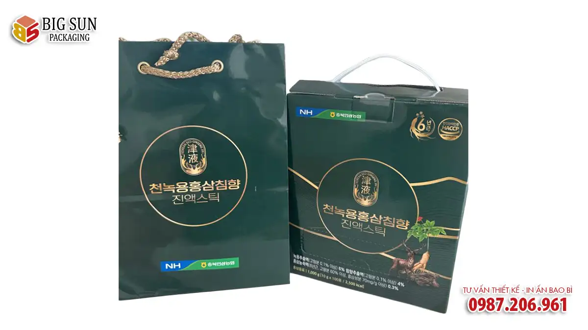 in túi giấy đựng sâm