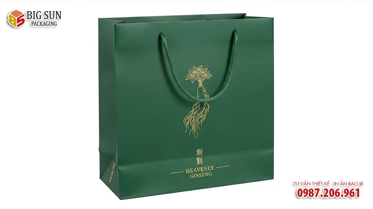in túi giấy đựng sâm