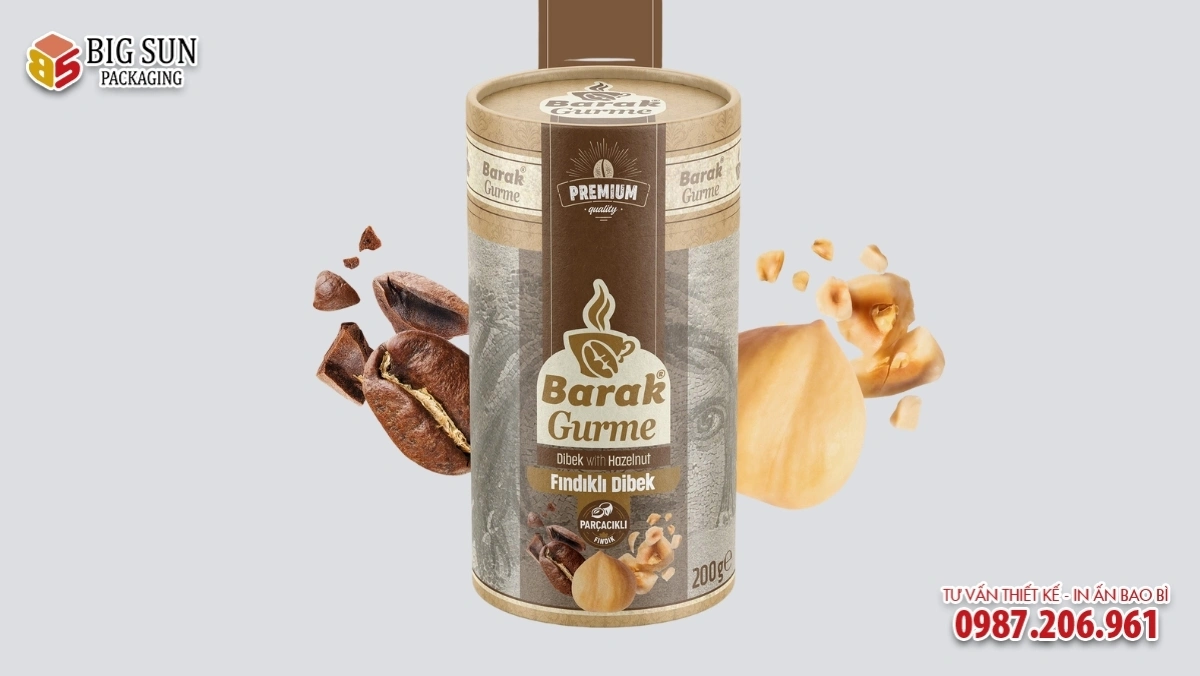 hộp trụ tròn đụng cà phê