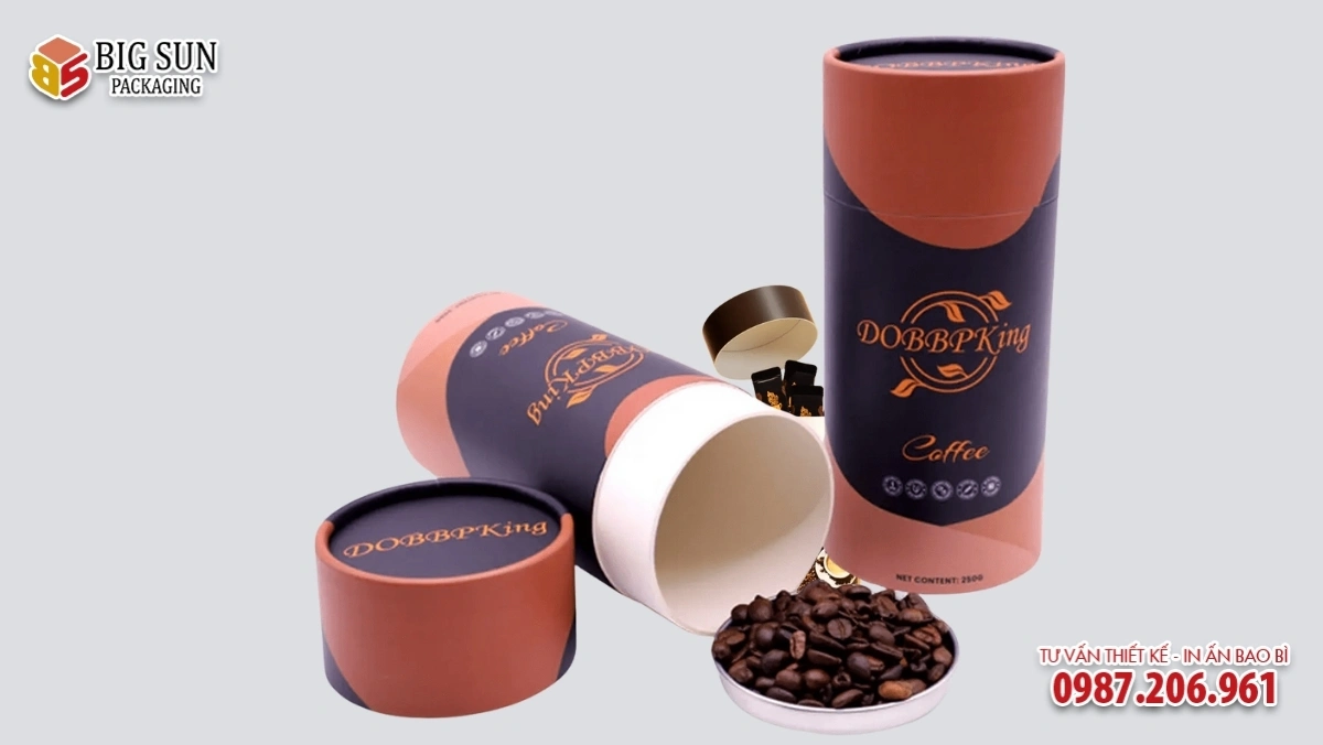 hộp trụ tròn đụng cà phê