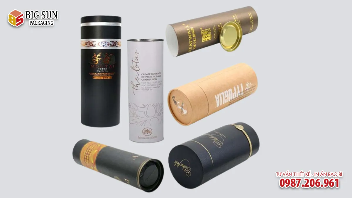 hộp trụ tròn đựng rượu