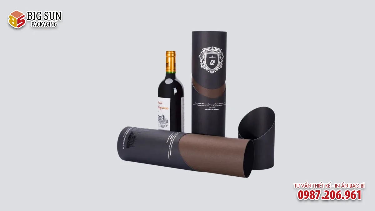 hộp trụ tròn đựng rượu