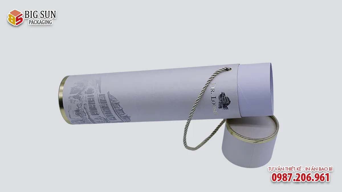 hộp trụ tròn đựng rượu