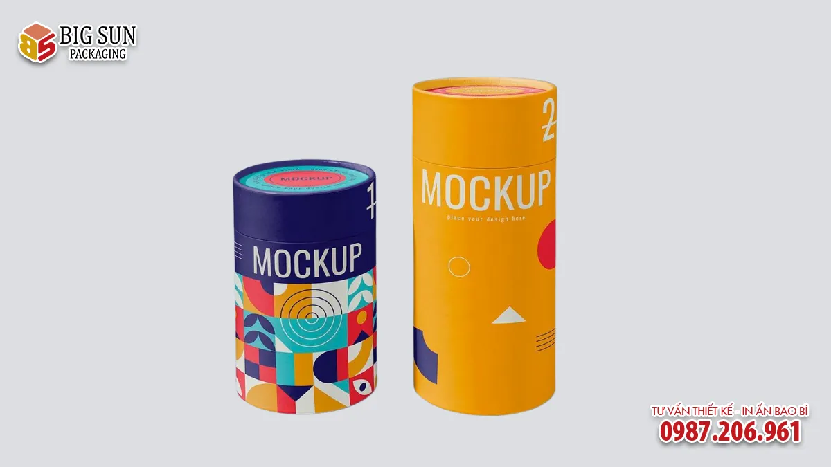 hộp trụ tròn đựng saffron