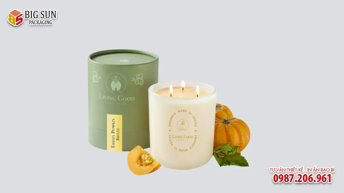 in hộp trụ tròn đựng nến thơm