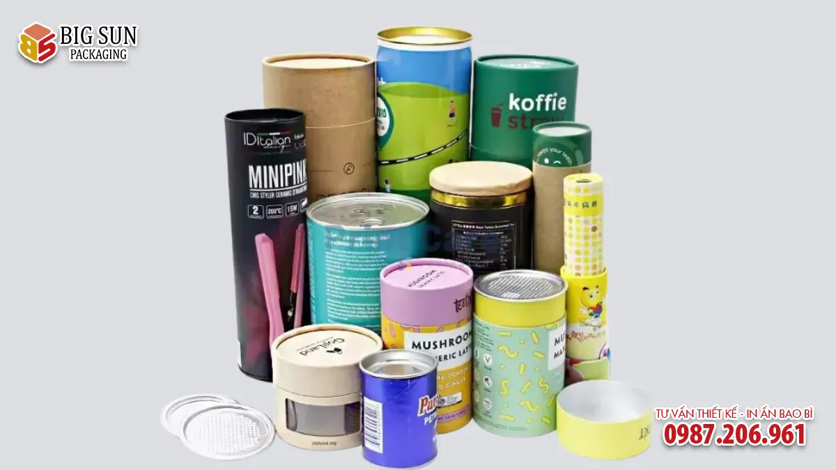 in hộp trụ tròn đựng thực phẩm chức năng