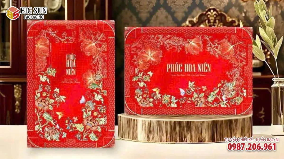 Hộp đựng Bánh kẹo Phúc Hoa Niên