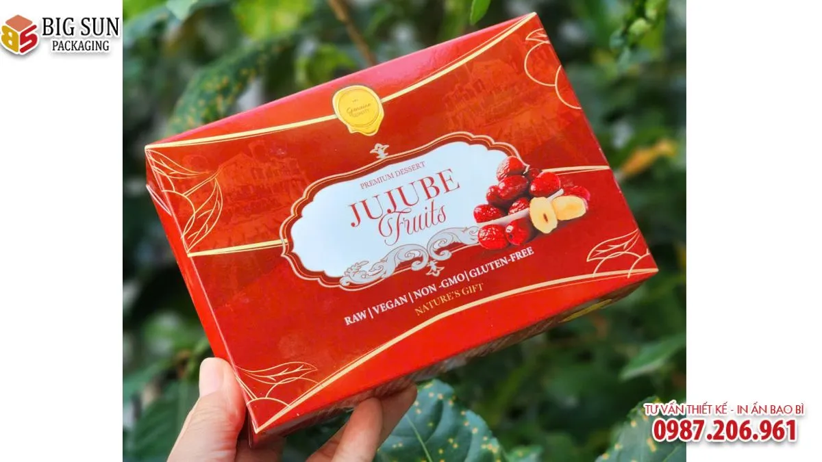 Hộp đựng Bánh kẹo jujube hình chữ nhật