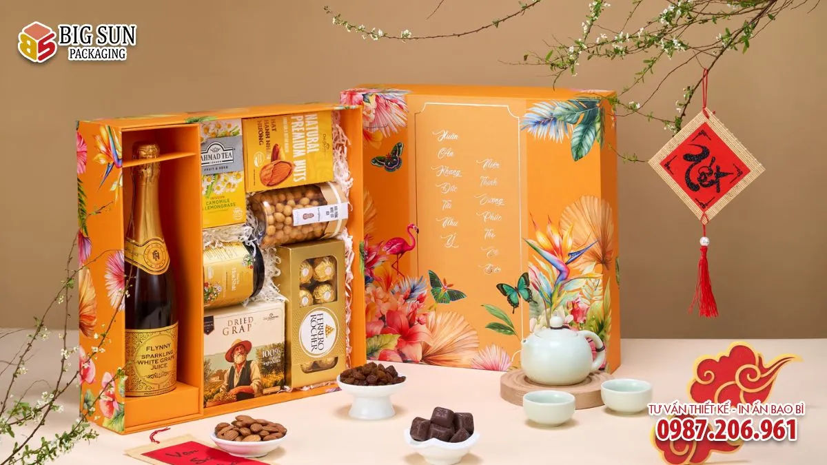 Hộp quà Tết thương hiệu DC cho doanh nghiệp