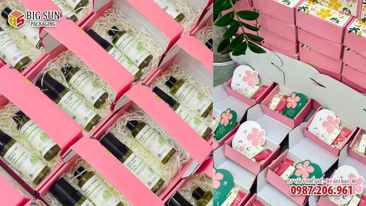 HỘP QUÀ TẶNG THƯƠNG HIỆU SET CỎ MỀM DỊU NHẸ