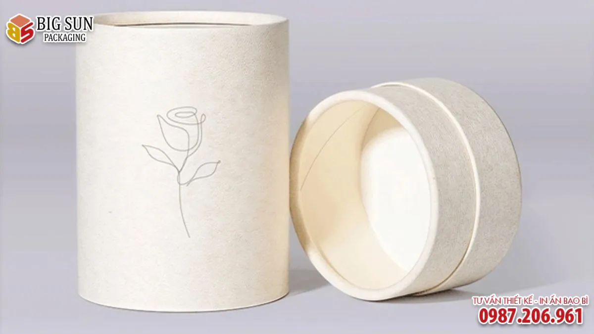 Hộp đựng nến ống bìa cứng tùy chỉnh