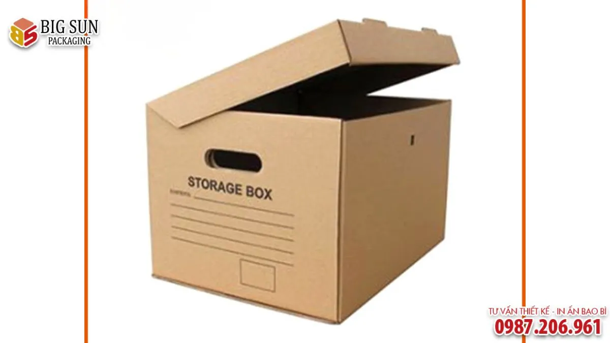 Thùng carton đựng gỗ xuất khẩu bế lỗ