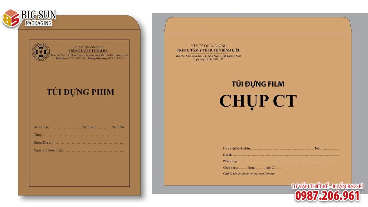 10+ MẪU TÚI ĐỰNG PHIM GIÁ RẺ, CHẤT LƯỢNG ĐƯỢC BỆNH VIỆN LỰA CHỌN