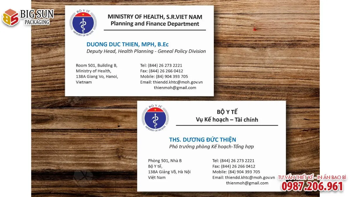 CÁC LOẠI CARD VISIT BỆNH VIỆN MỚI NHẤT 2026