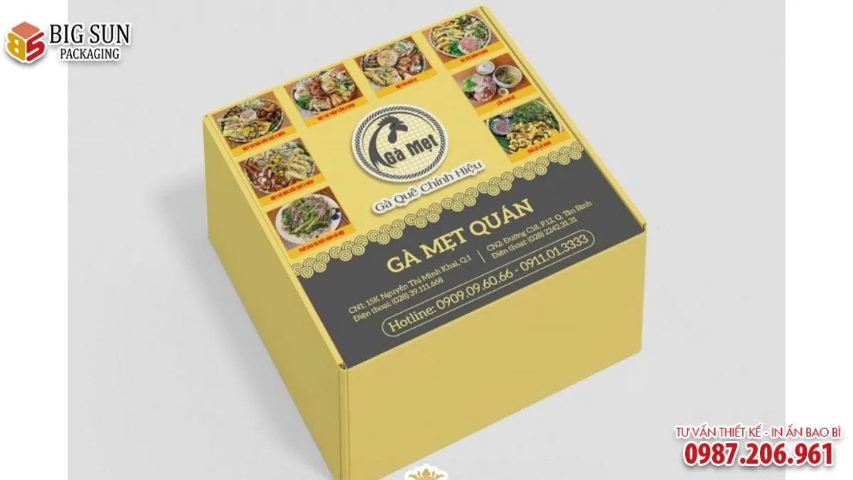 Lựa chọn mẫu hộp đựng mẹt gà ấn tượng cho doanh nghiệp