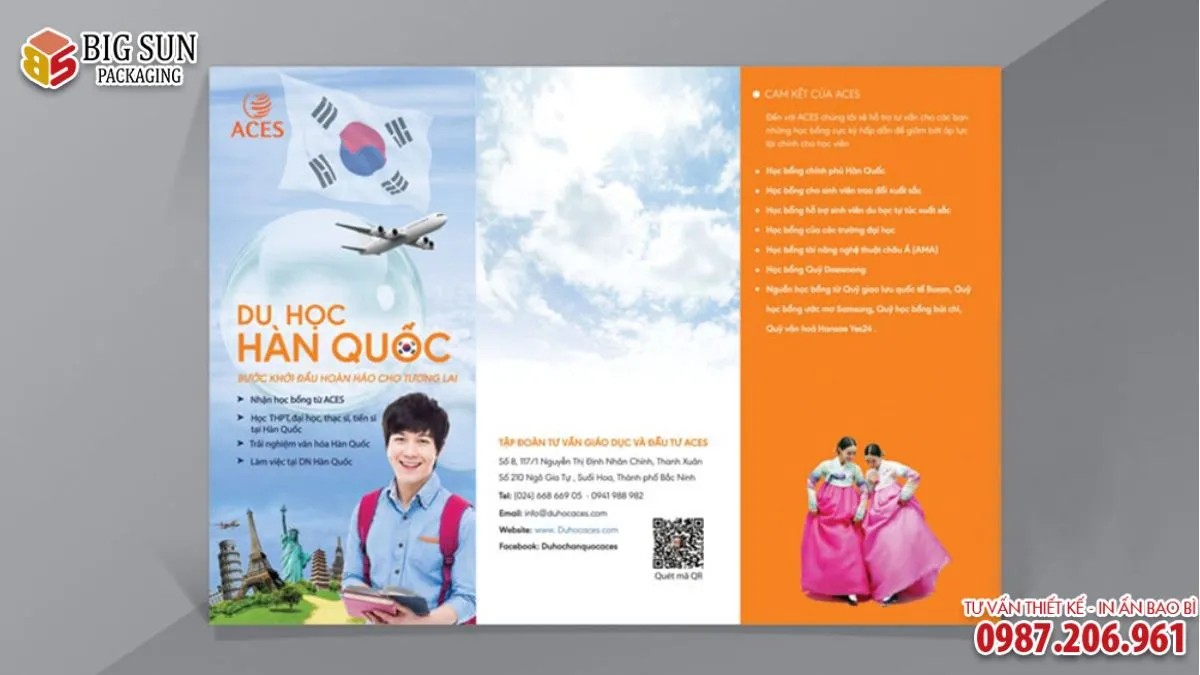 Những mẫu tờ rơi tuyển sinh du học tiếng Hàn thu hút