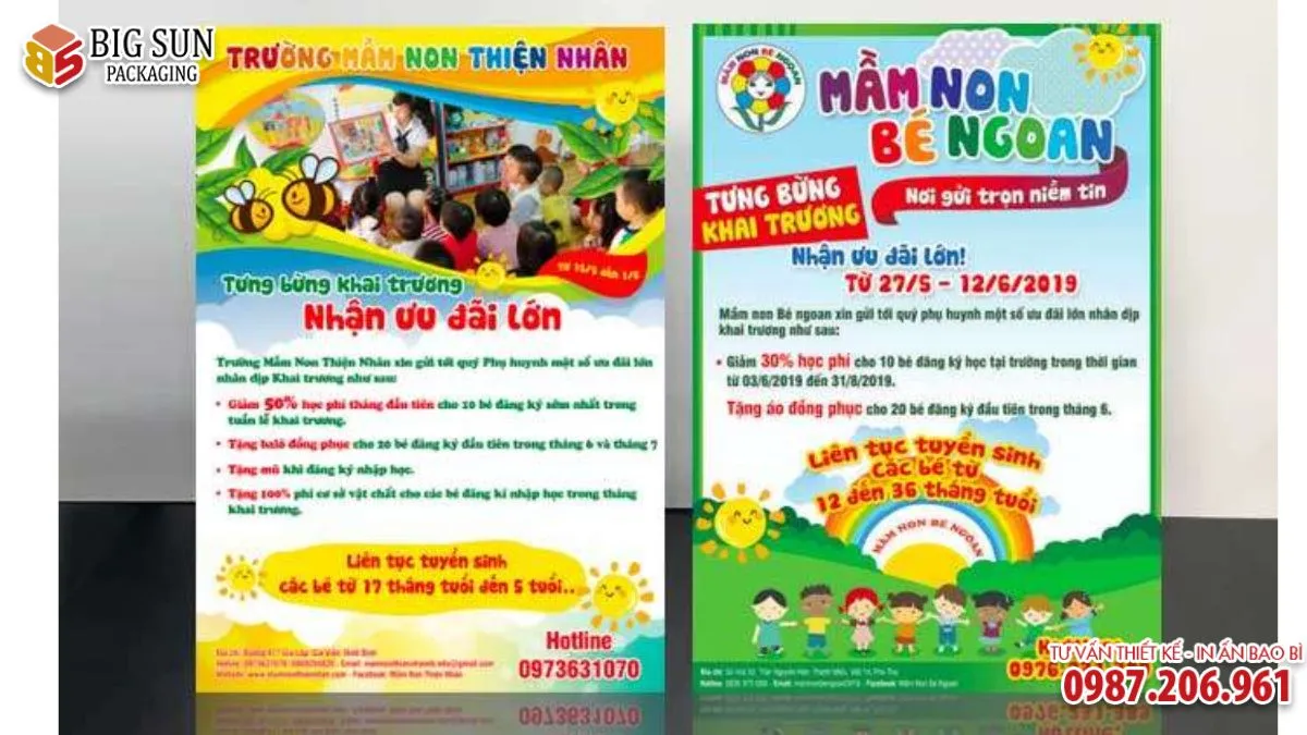 Thiết kế tờ rơi trường mầm non thu hút (4)