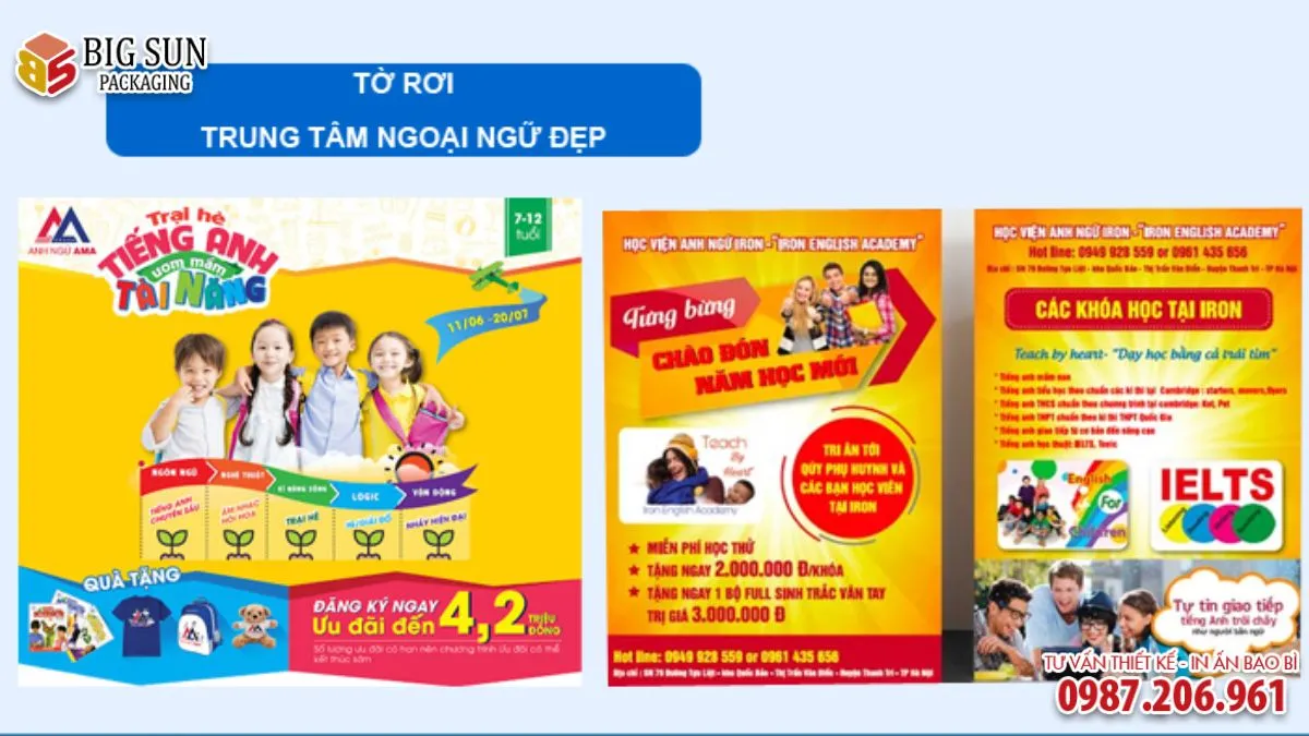 Tổng hợp mẫu tờ rơi trung tâm tiếng anh siêu hot 2026 (3)