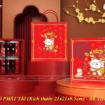 in hộp quà Tết - Mèo Phát Tài