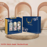 in hộp quà Tết Sắc Xuân Xanh