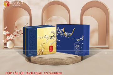 in hộp quà Tết Tài Lộc Xanh