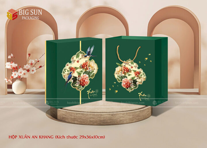 in hộp quà Tết Xuân An Khang