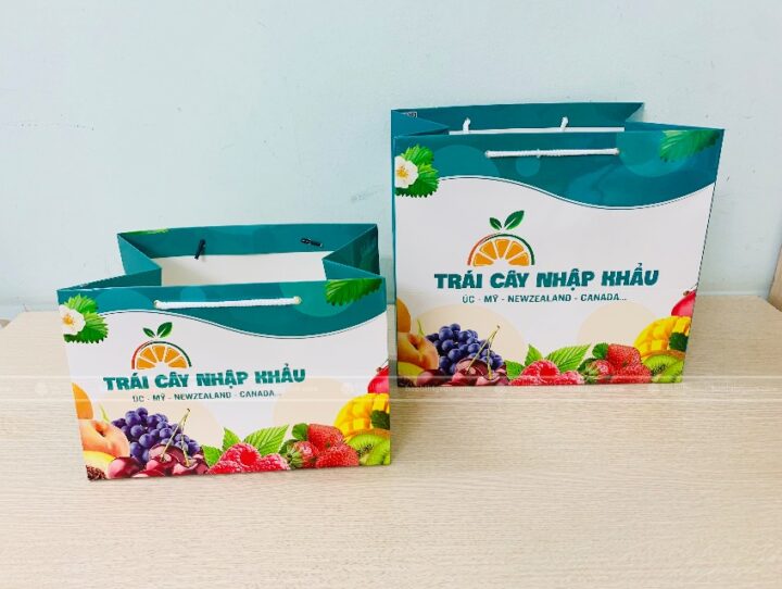 Túi Đựng Hoa Quả Nhập Khẩu In Sẵn Màu Xanh Cổ Vịt Kích Cỡ Từ 1kg – 5kg - Ảnh 3