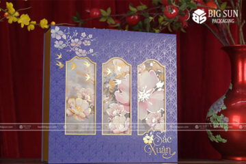 in hộp quà Tết Sắc Xuân Xanh